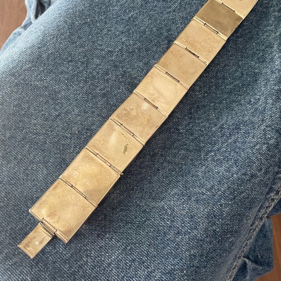 Vintage Handmade Mexico Taxco .925 Silver 9 Panel Hinged Cutout Bracelet Cuff - Picture 10 of 16